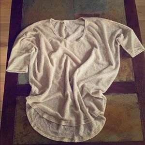 Taupe knit top